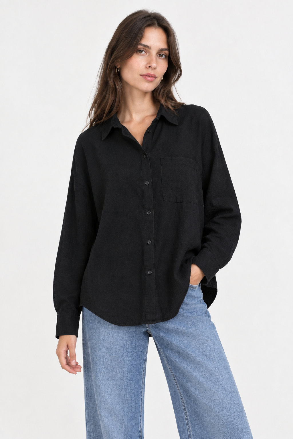 CAMISA OVERSIZE MANGA LARGA ANI - vista 1